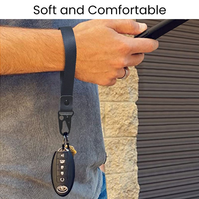 ABLAZE Wristlet Strap for Keys  Hand Wristlet Lanyard Durable Key Chain Wristlet for Men and Women (1 Piece  Black) - Image 2